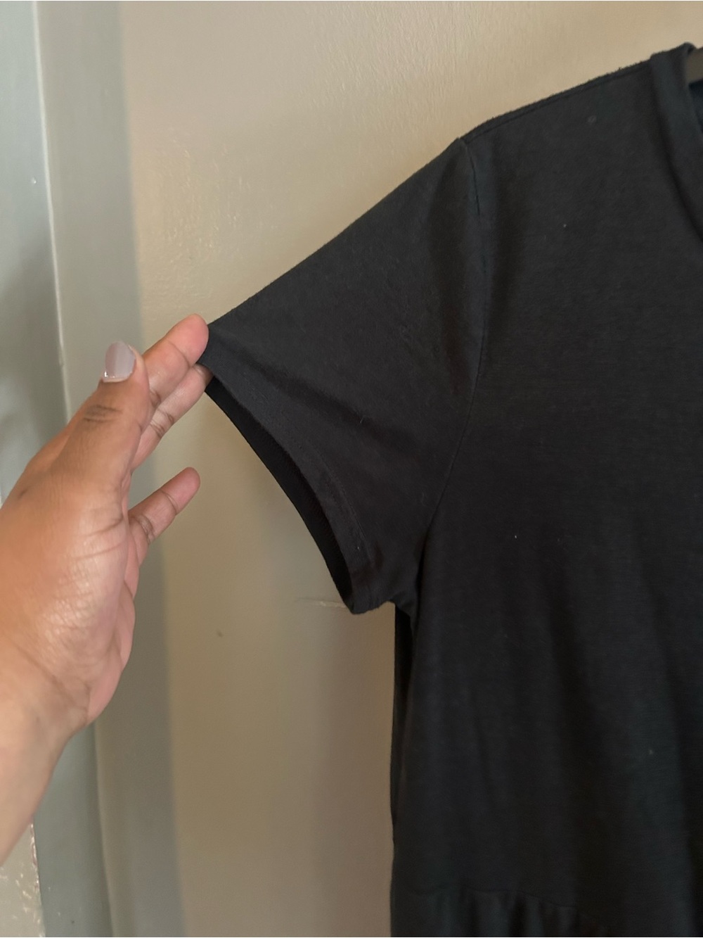 Gap Dress - deep charcoal gray tiered t-shirt dress - Picture 4 of 8